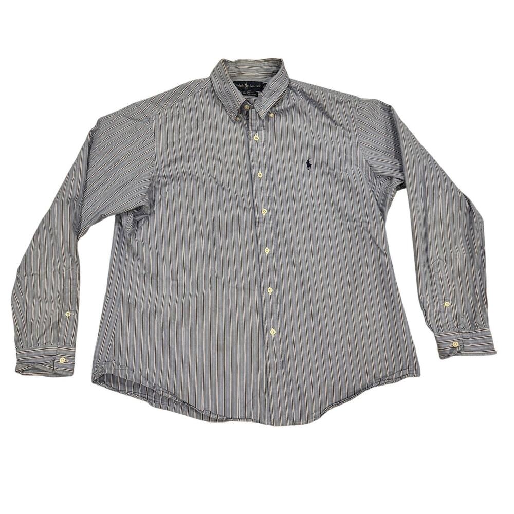 Polo Ralph Lauren Custom Fit 2-Ply Stripe Shirt XL